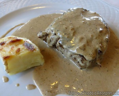 Filet de poltre a la salsa de ceps